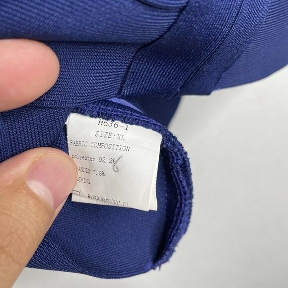 Ribbed Tank Top Dress Size XLarge Blue Polyester Spandex Blend Comfortable Slim - Picture 6 of 6